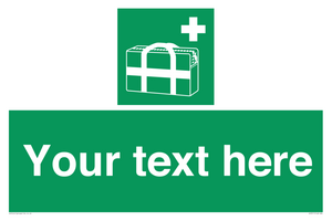 Custom sign safe condition Medical grab bag